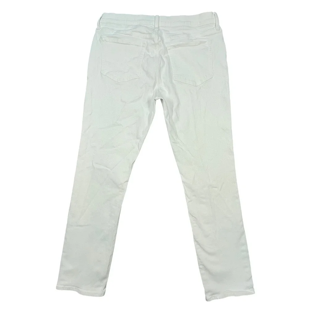 J.Crew White Flex Slim Fit Denim Jeans Mens 36x32 Stretch Preppy